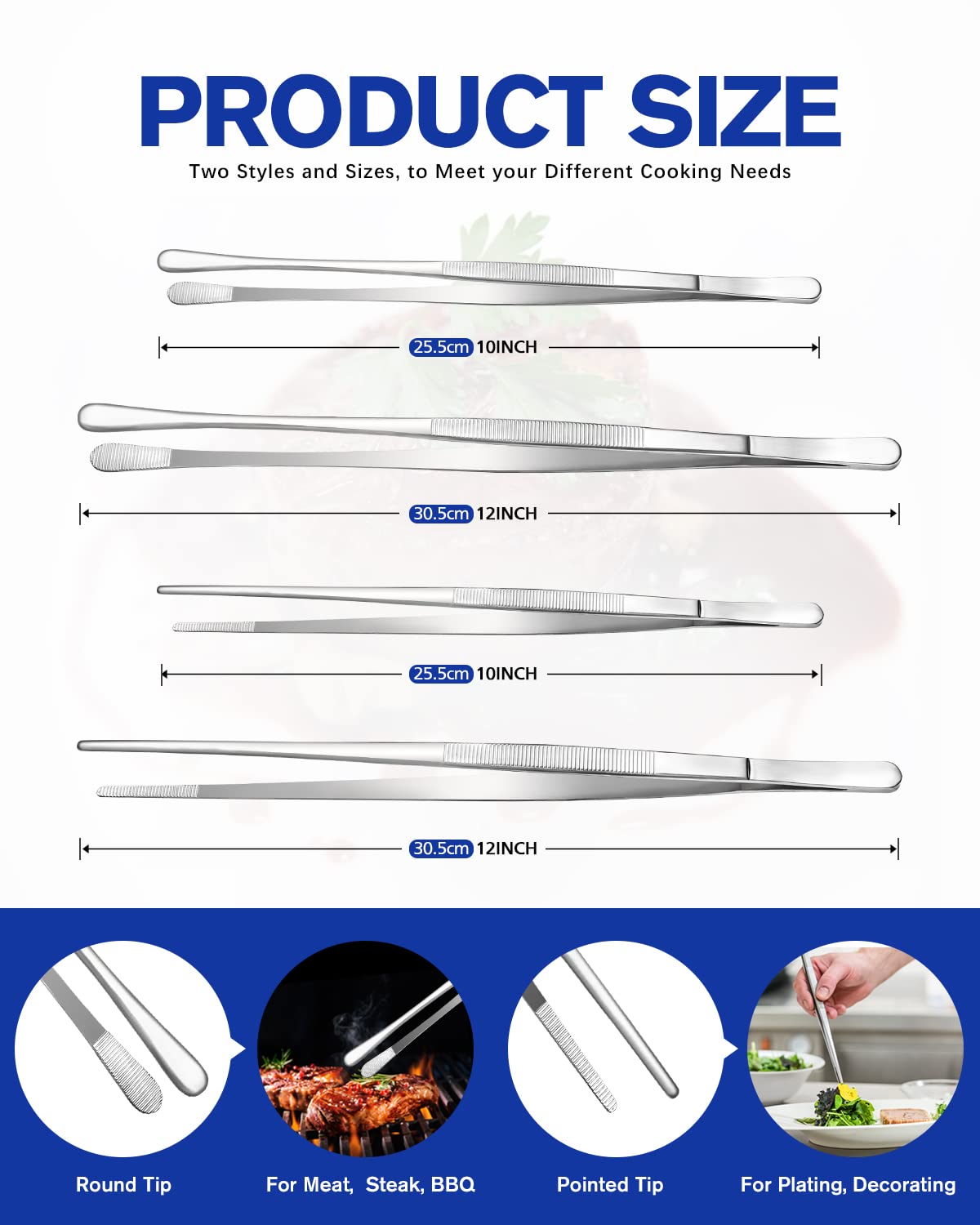 Bundlepro precision-tip tweezers for plating delicate foods with accuracy