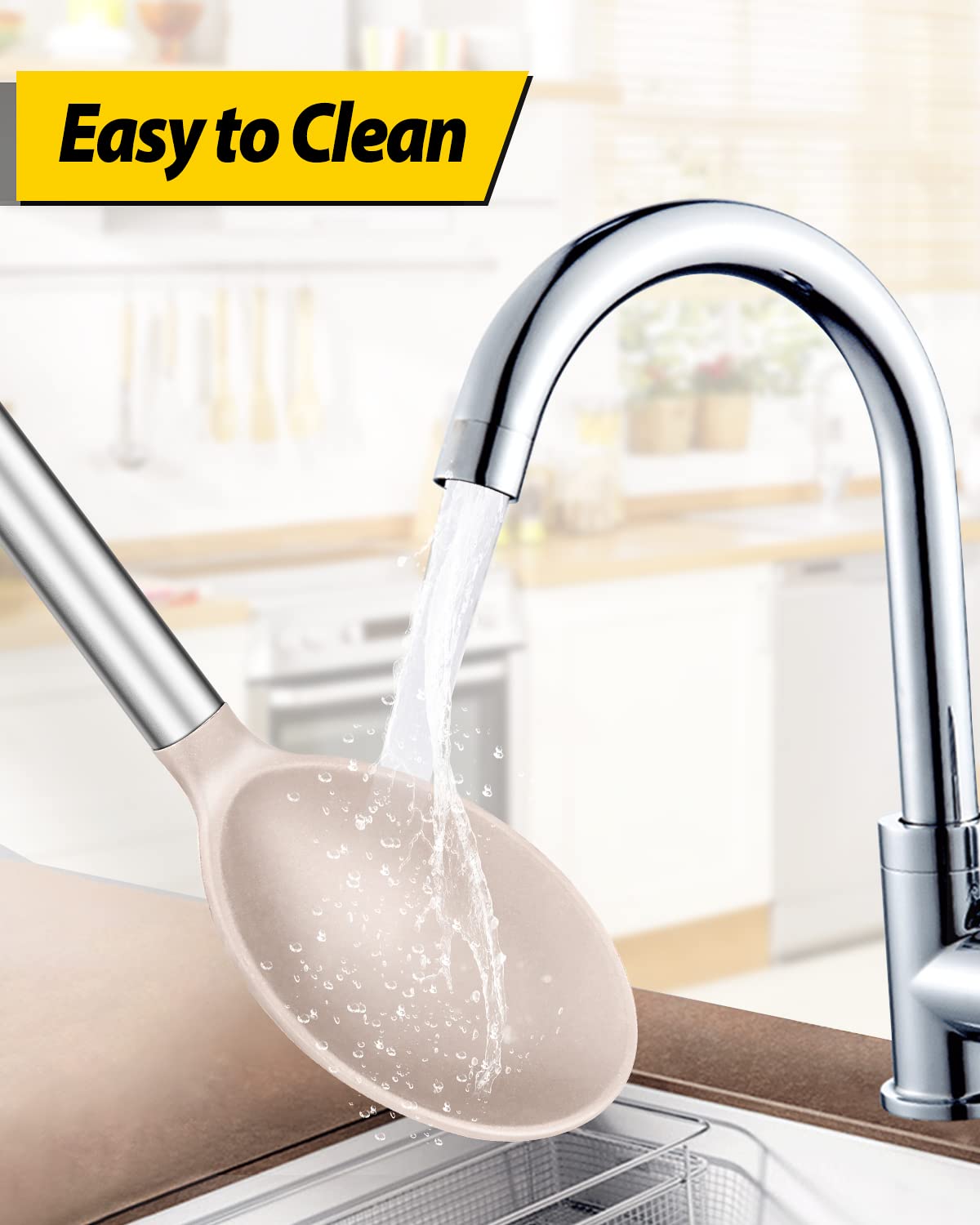 BUNDLEPRO spoon for serving and mixing with ergonomic grip.