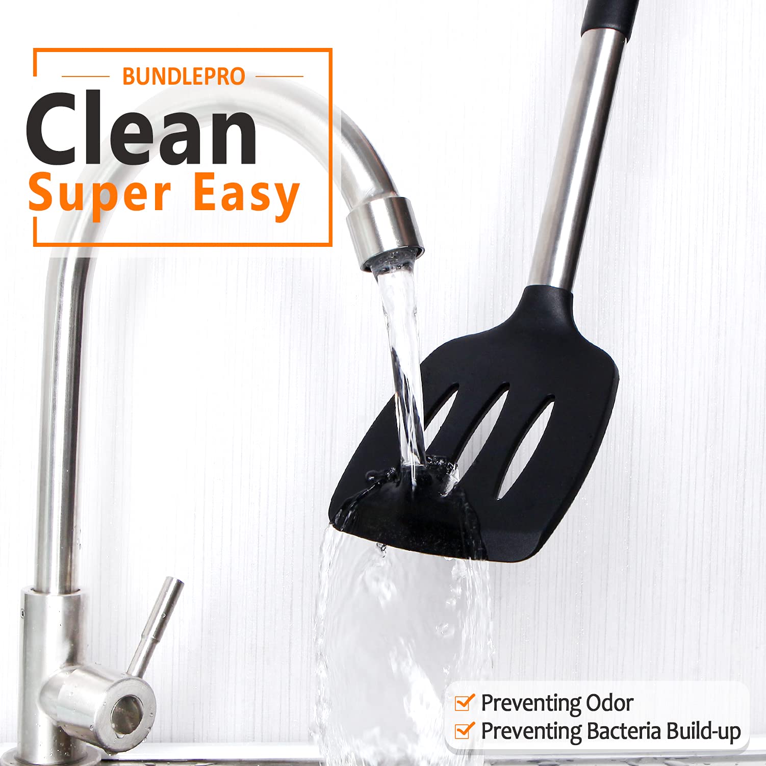 Bundlepro soft‑touch handle stays cool for comfortable grip during prep.