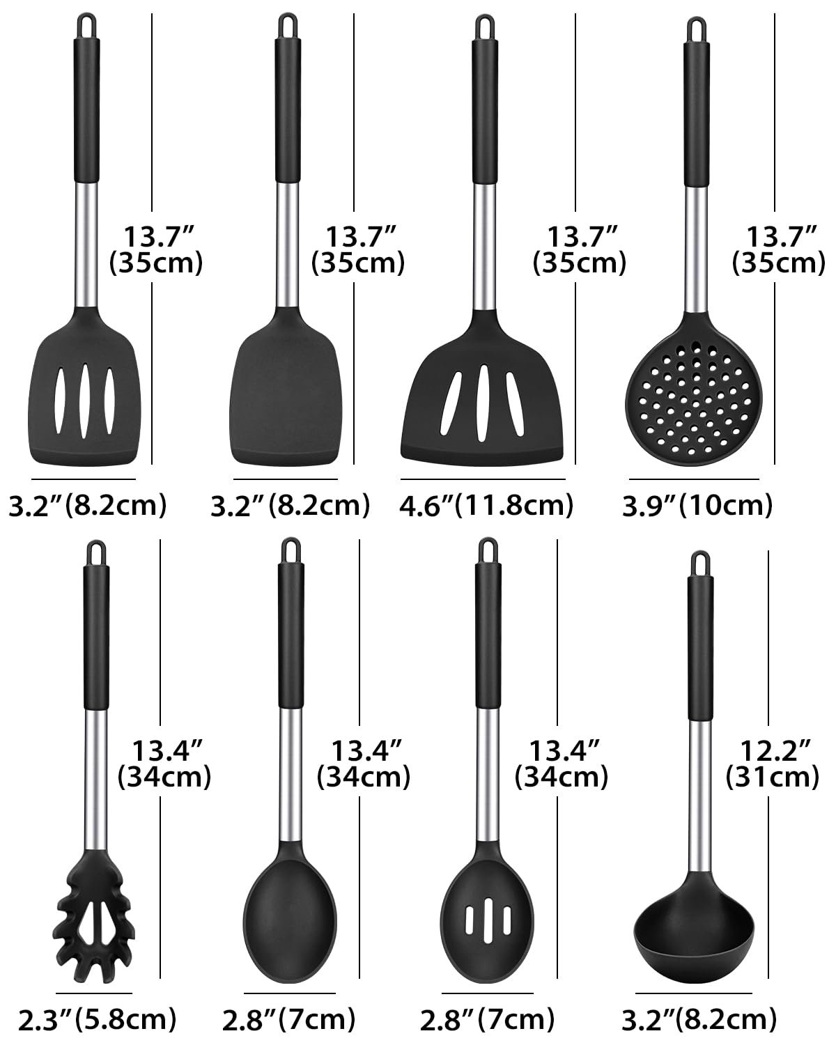 Bundlepro pasta turner with stainless handle designed for even flips.