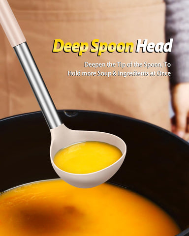 BUNDLEPRO silicone head detail, scratch-resistance for non-stick pots.