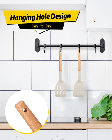 BundlePro silicone spatula with hanging hole for quick drying