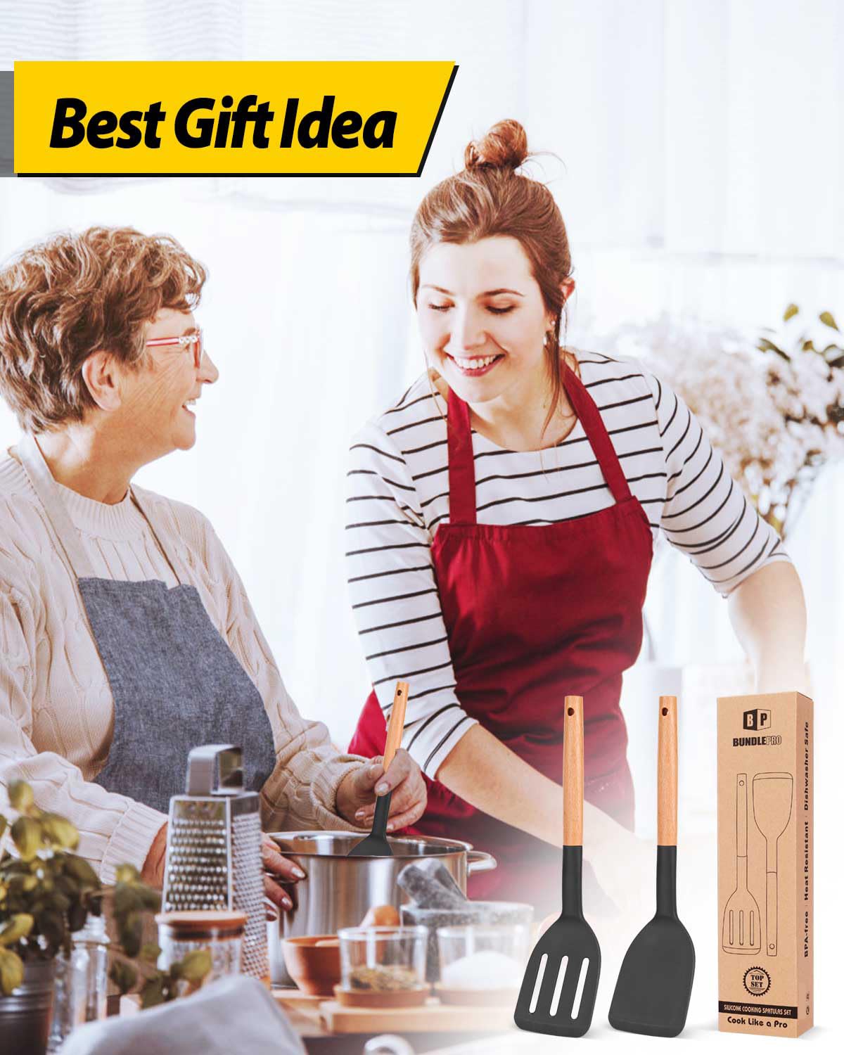 Hand wash recommended for Bundlepro spatulas to preserve wooden handles.