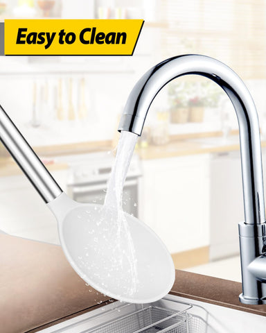 Bundlepro silicone spoons are easy to clean and quick-dry with hanging hole