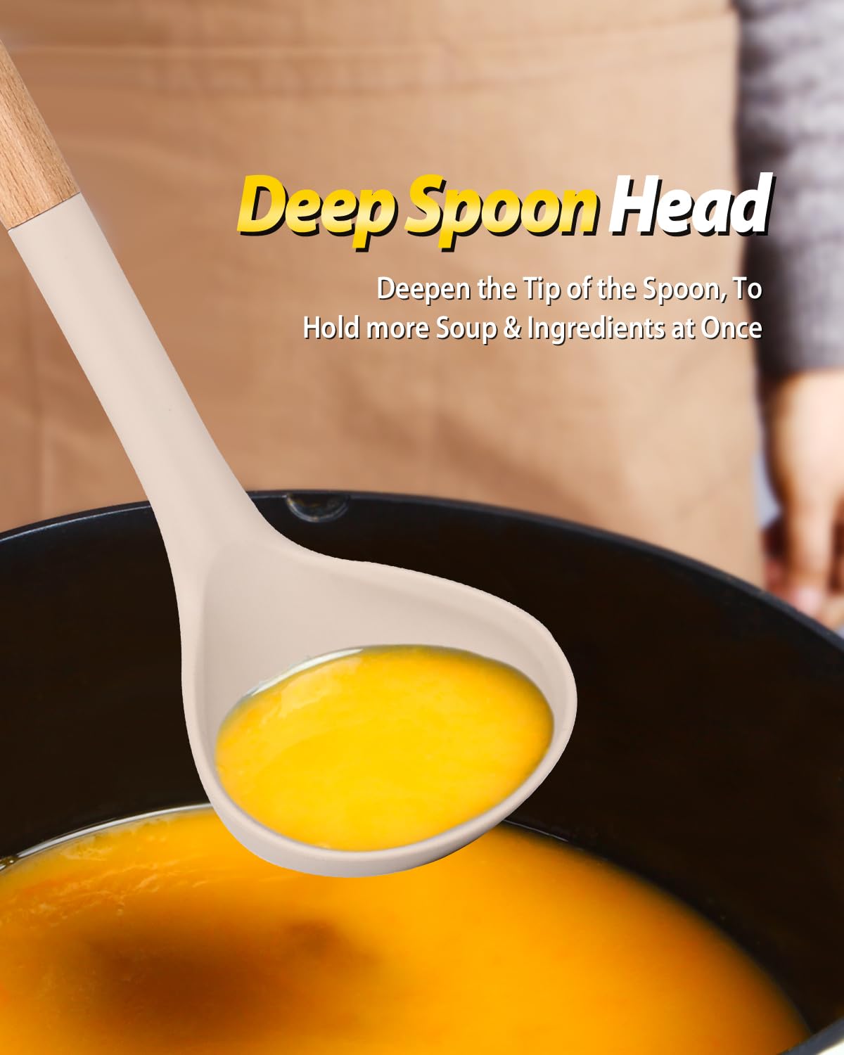 Bundlepro non‑stick safe silicone utensils protect cookware coatings.