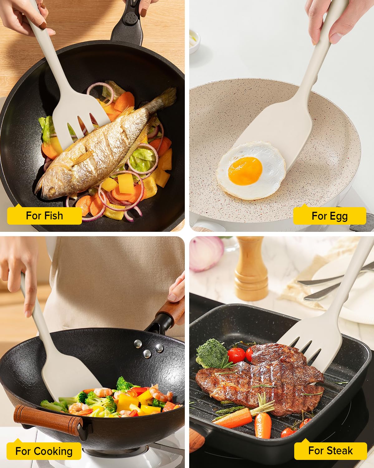 BundlePro soft silicone head protects non stick coatings during use