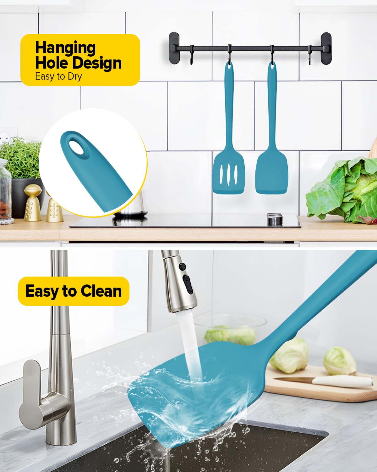 Bundlepro solid blue spatula edge designed for precise turning and serving