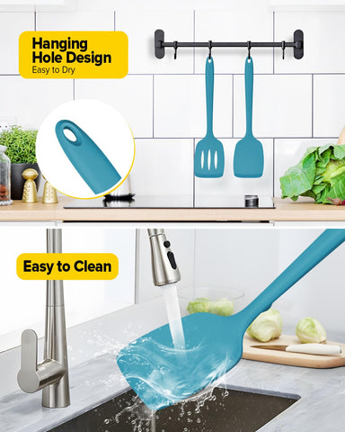 Bundlepro solid blue spatula edge designed for precise turning and serving