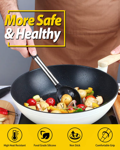 BundlePro stainless steel 18-8 anti-scald handle detail highlights comfortable grip.