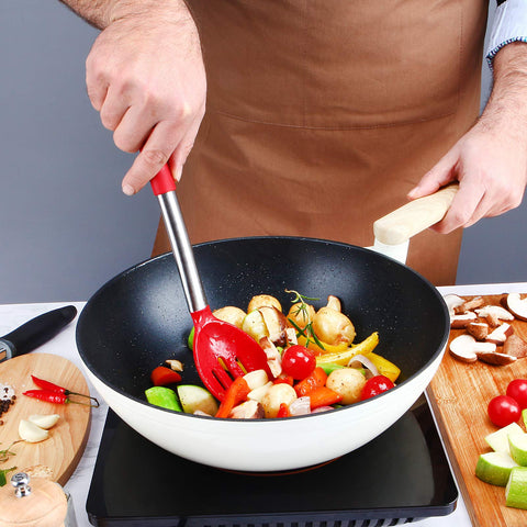 Bundlepro stainless-steel core provides durability while silicone head protects pot coatings.