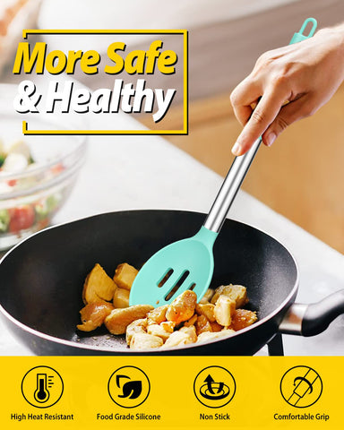 BUNDLEPRO stainless steel core spoons offer durability with flexible silicone