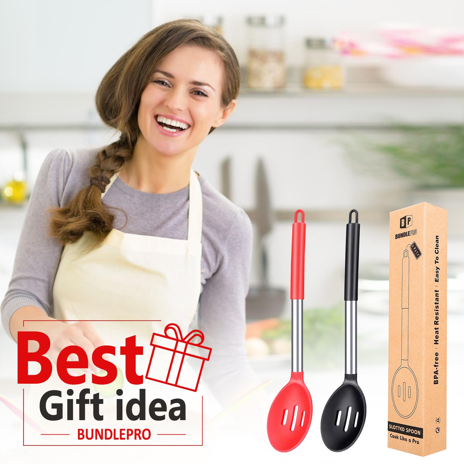 Bundlepro versatile kitchen tool suitable for baking, frying, serving.