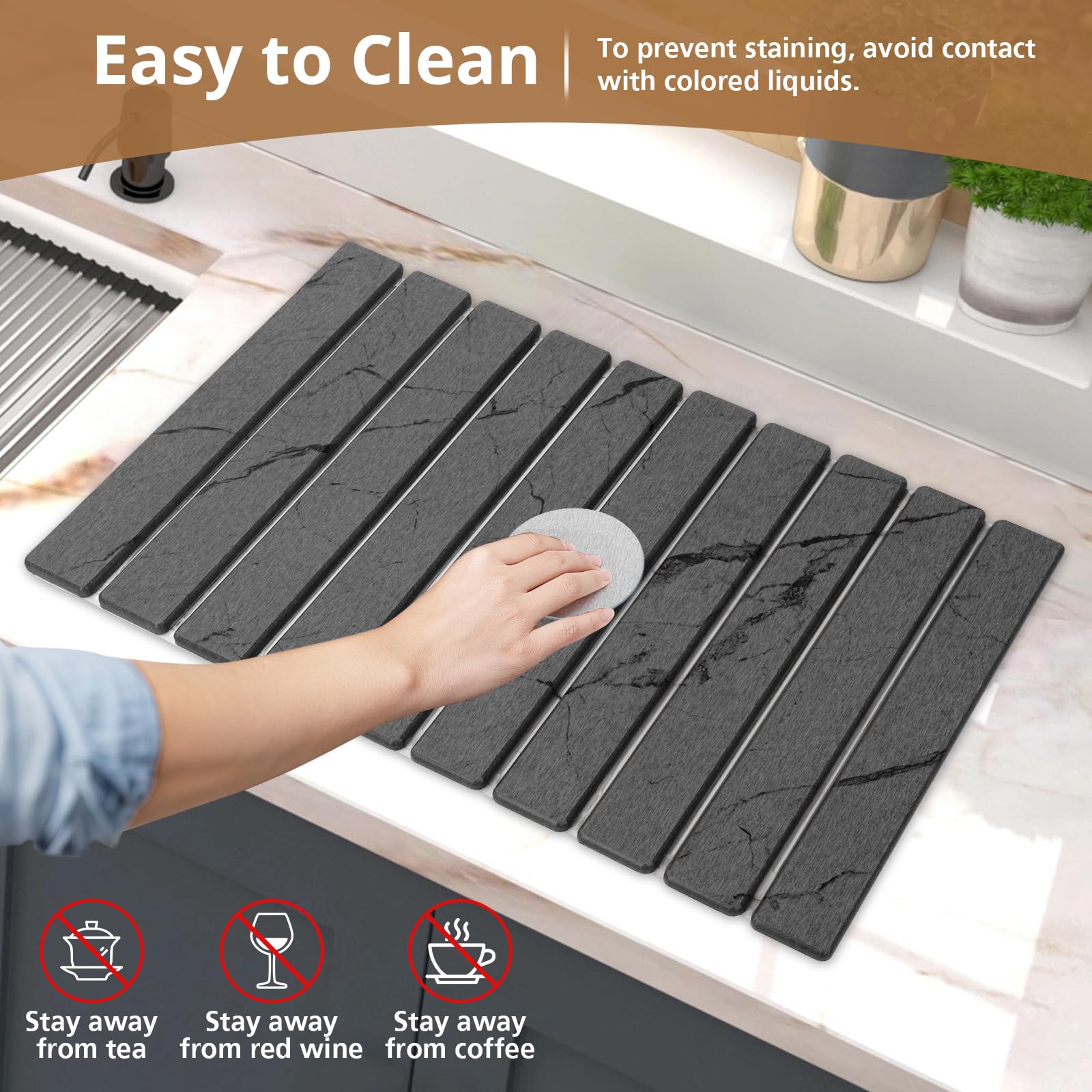 Bunmery sanding tool included with the mats for setup.