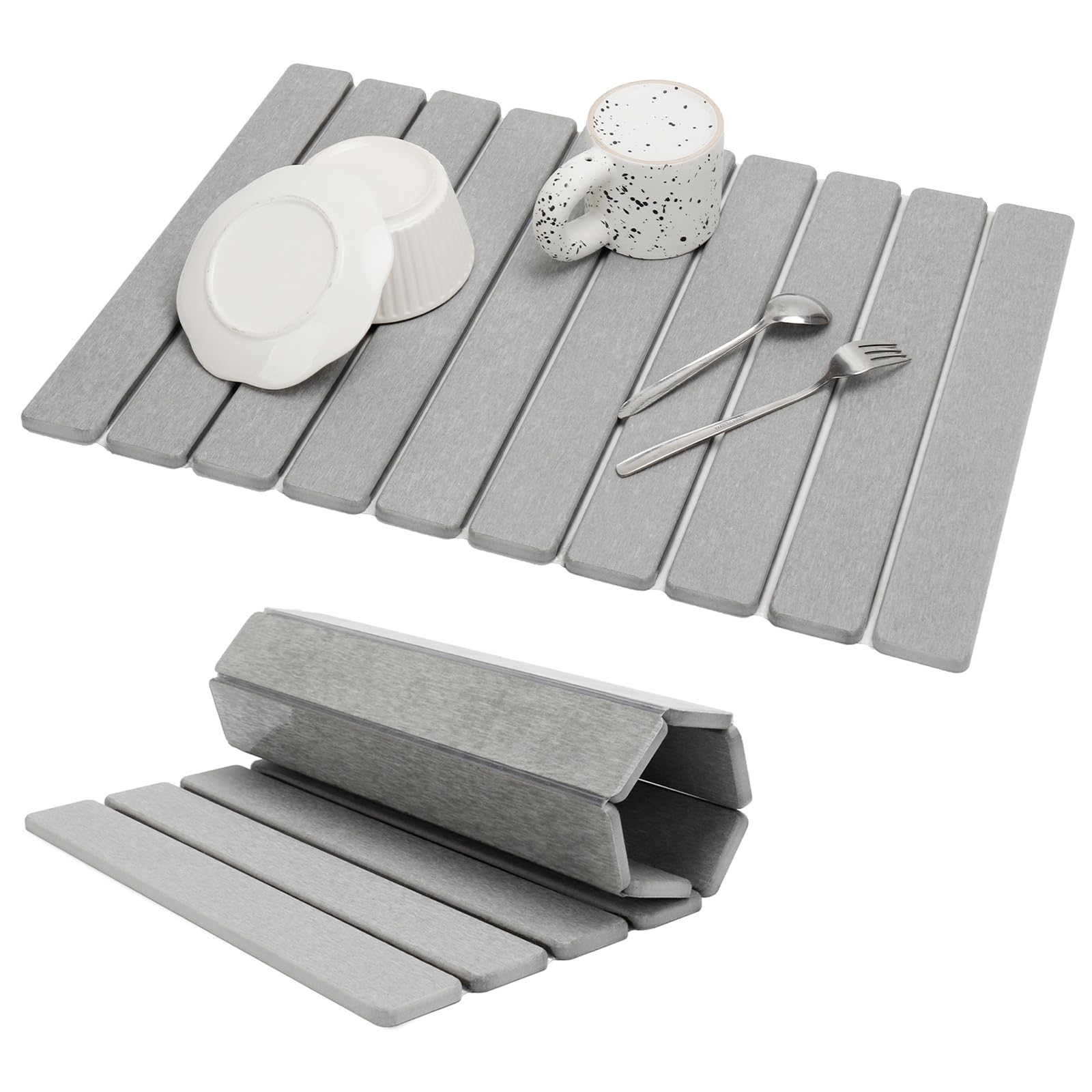 Bunmery large stone drying mat 24x16 inches offering a durable kitchen drying surface.