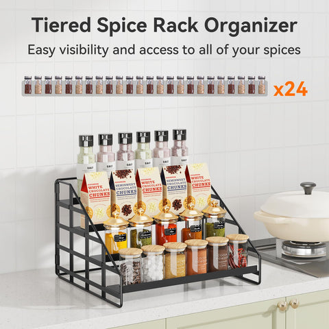 Bunoxea Spice Rack is easy to wipe clean for quick upkeep