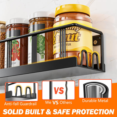 Bunoxea spice rack small slot holds compact jars for easy labeling.