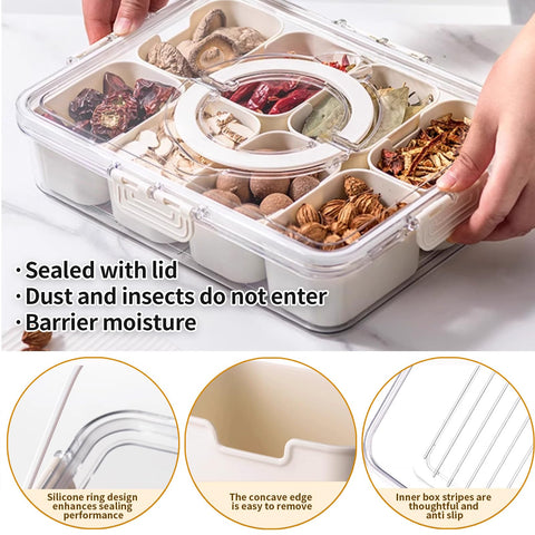 BUNTEY Snackle Box multi-use-snacks designed for nuts, toppings, and appetizers.
