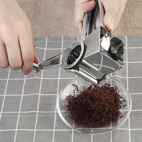Buoikik versatile grater works with chocolate, nuts, garlic, and vegetables.