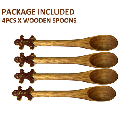 Buracoli gingerbread decoration spoons add festive charm to desserts.