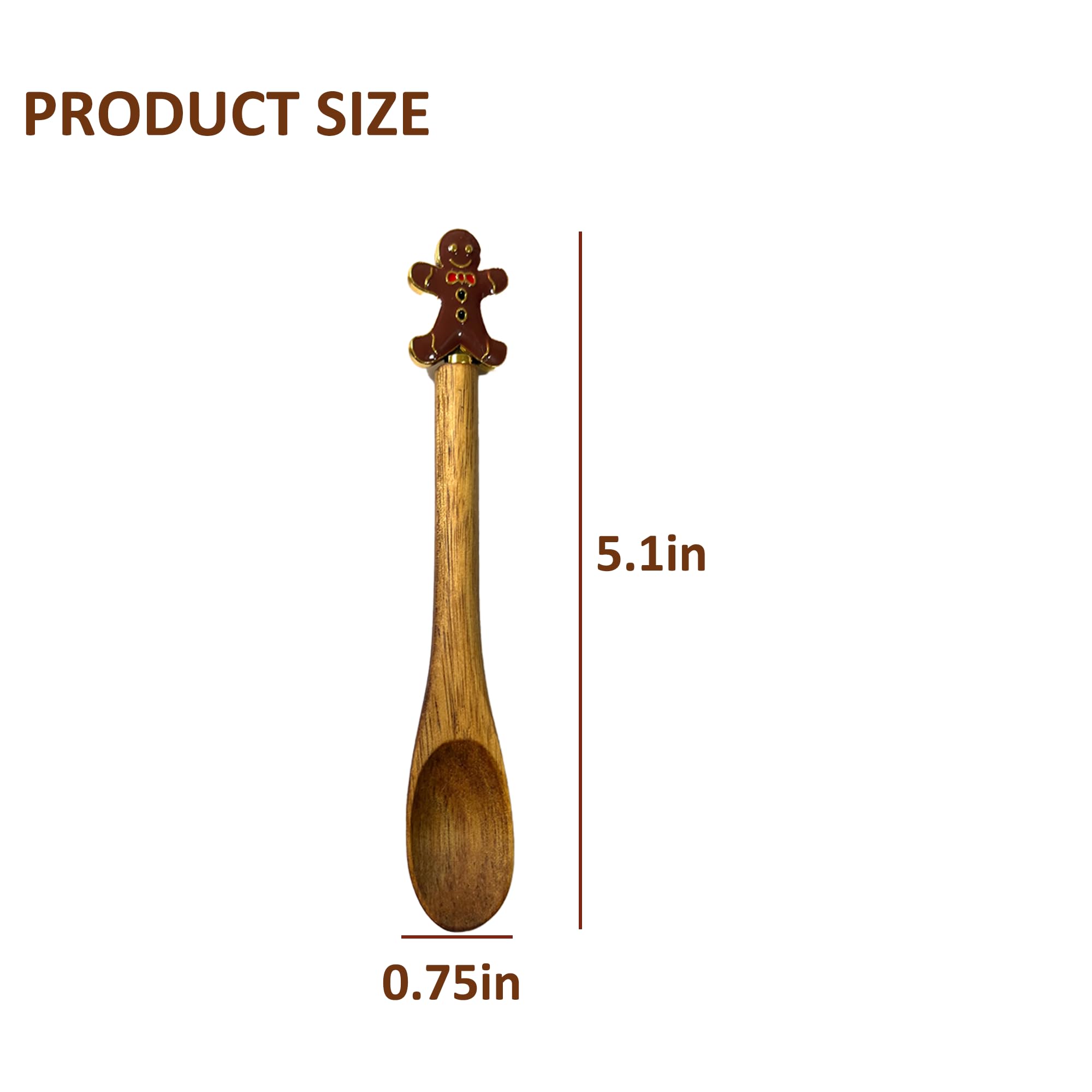 Buracoli lightweight wooden spoons with comfortable grip for easy stirring.