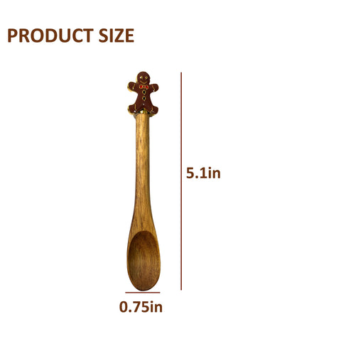Buracoli lightweight wooden spoons with comfortable grip for easy stirring.