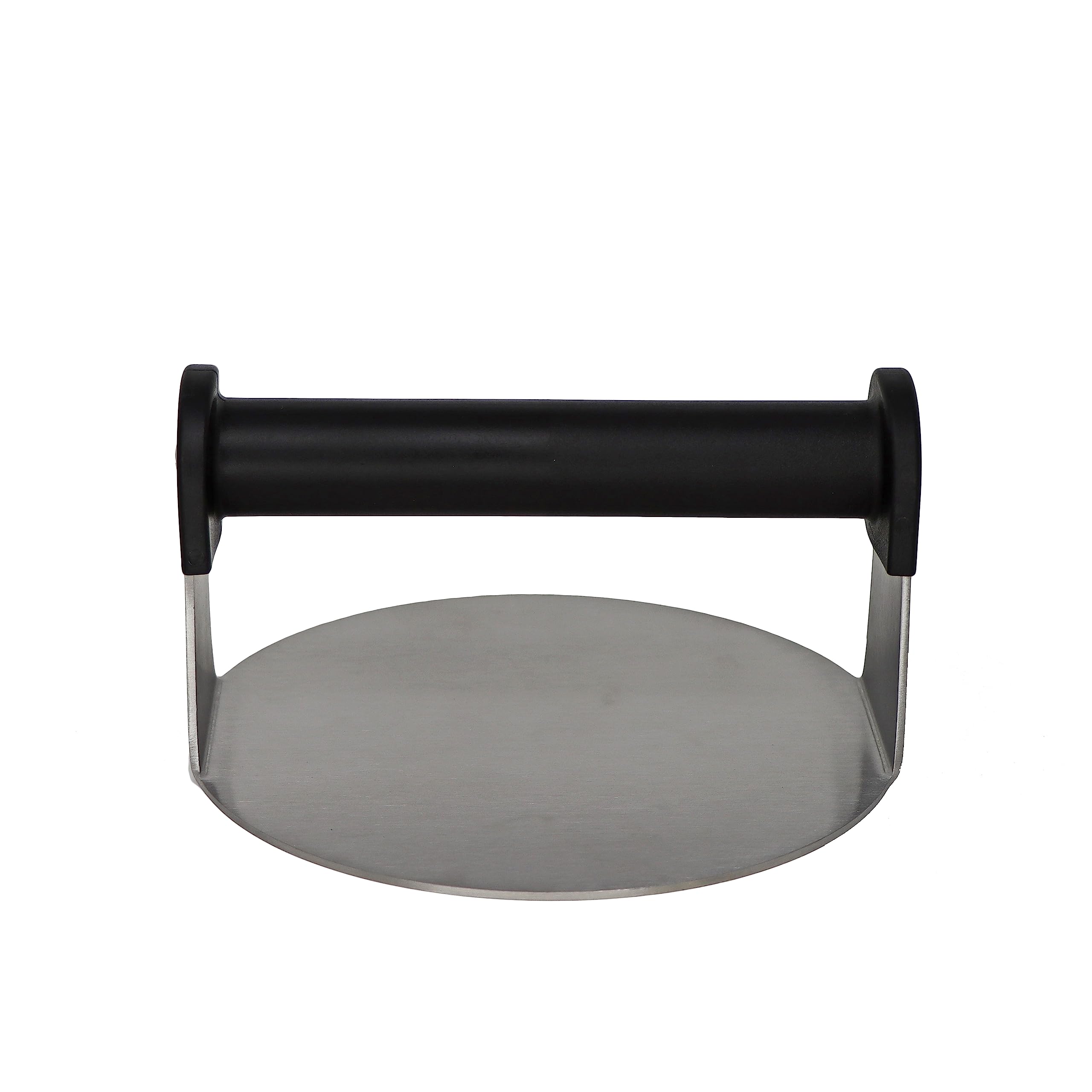 Burger Iron smooth stainless steel surface reduces sticking during smashing.