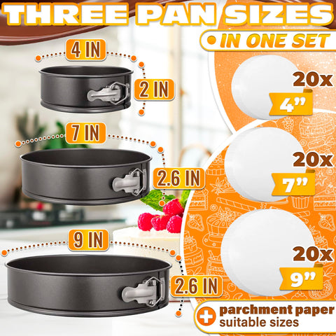 BURIUS 7-inch springform pan ready for layered cakes and cheesecakes
