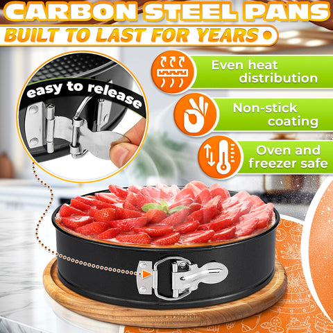 BURIUS 9-inch pan ideal for large cheesecakes and party desserts