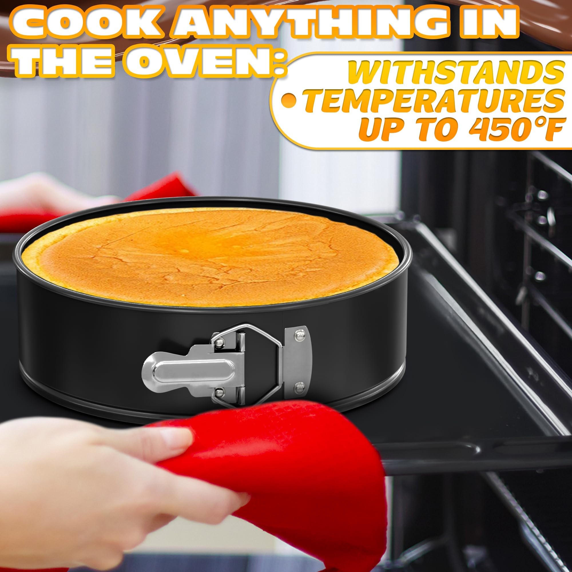 BURIUS easy-release buckles simplify opening and closing during baking