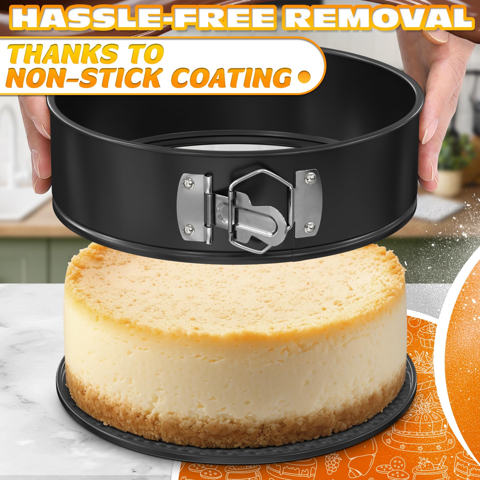 BURIUS removable bottom design enables clean cake release