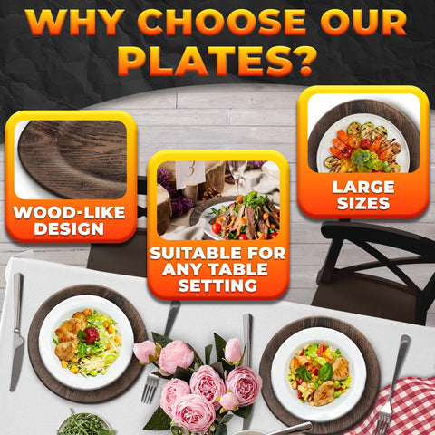 BURIUS charger table setting, 13-inch diameter, ideal for appetizers and entrées