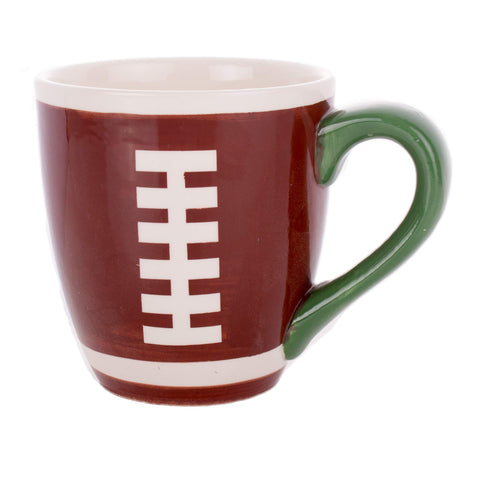 Burton+BURTON ceramic mug with football design, ideal for game-day coffee.