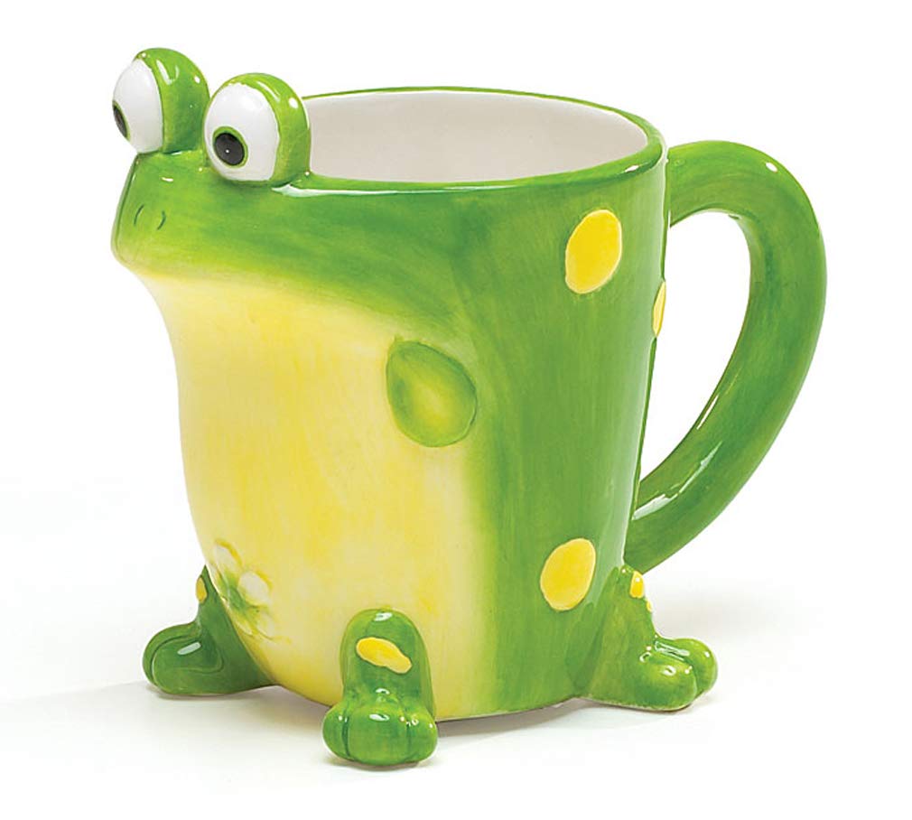 Burton Frog coffee mug in green porcelain for cozy mornings
