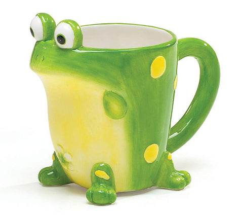 Burton Frog coffee mug in green porcelain for cozy mornings