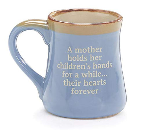 Burton+BURTON Mom Porcelain Blue Mug featuring hearts design, ideal gift box for Mother's Day.