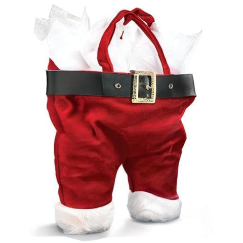 Burton & Burton Santa Pants Wine Bottle Tote Red One Size