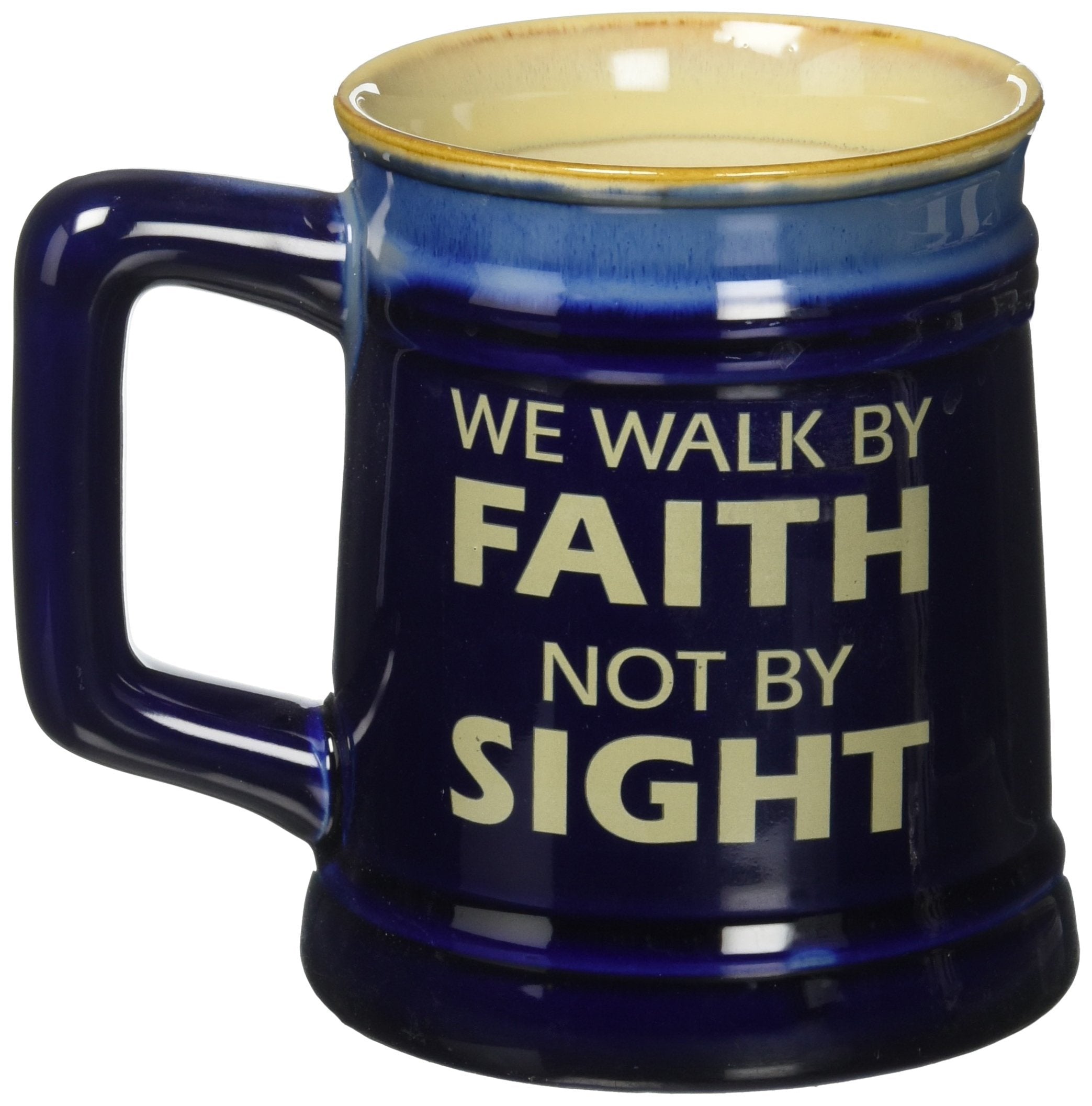 burton+BURTON Walk By Faith mug in hand, sturdy handle supports a cozy beverage