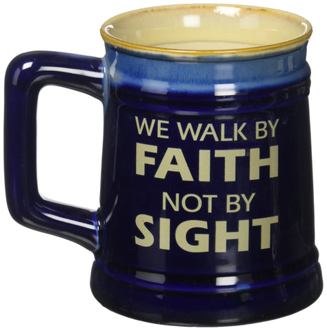 burton+BURTON Walk By Faith mug in hand, sturdy handle supports a cozy beverage