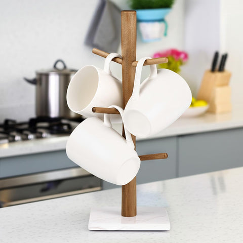 Buruis compact countertop mug rack fits small spaces.