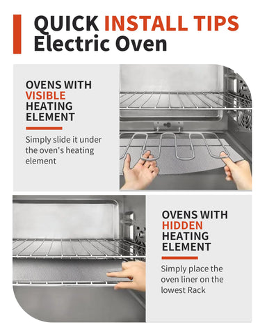 Buself oven liner doubles as a grill or baking mat for flexibility.
