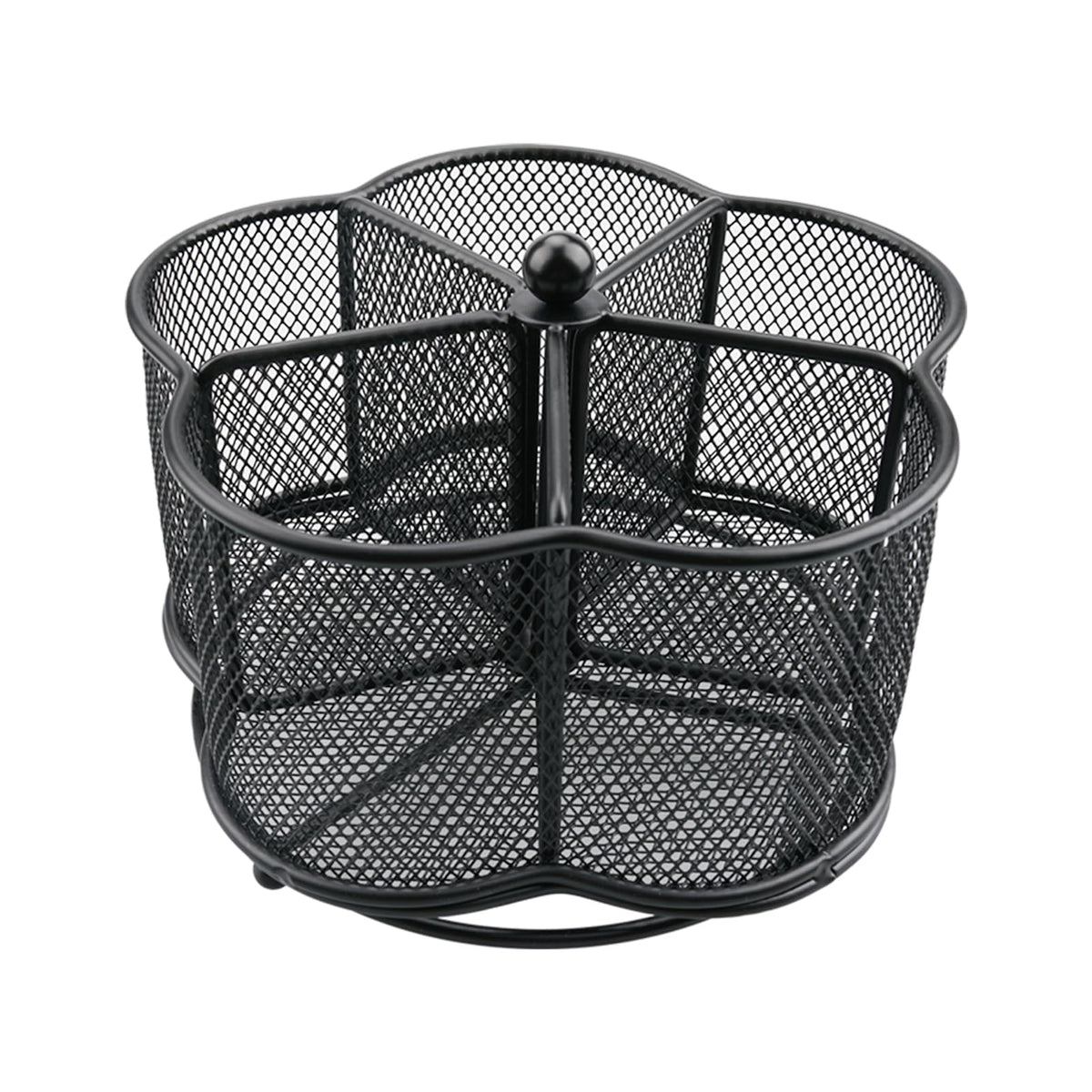 Business King 360° rotating silverware caddy keeps utensils neatly organized on the countertop.