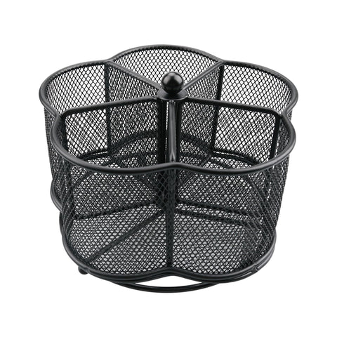 Business King 360° rotating silverware caddy keeps utensils neatly organized on the countertop.