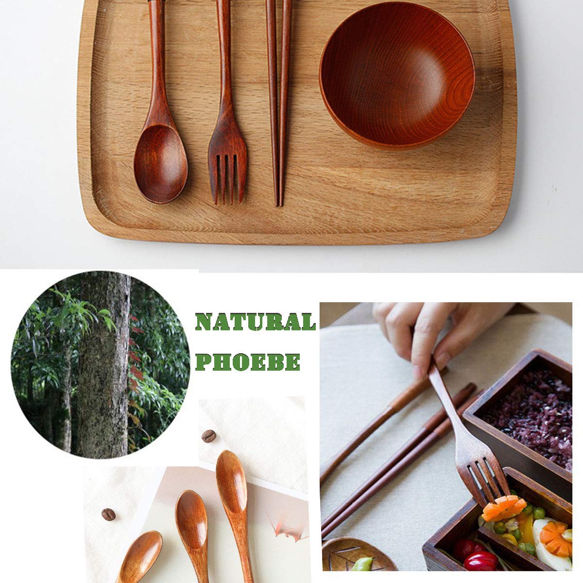 Busnos wooden chopsticks and bamboo straw for eco-friendly meals