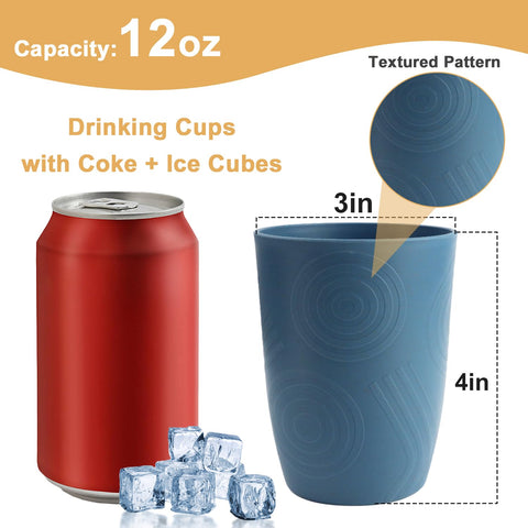 BUSOKIP 12oz cups multicolor set highlights vibrant colors for every party.