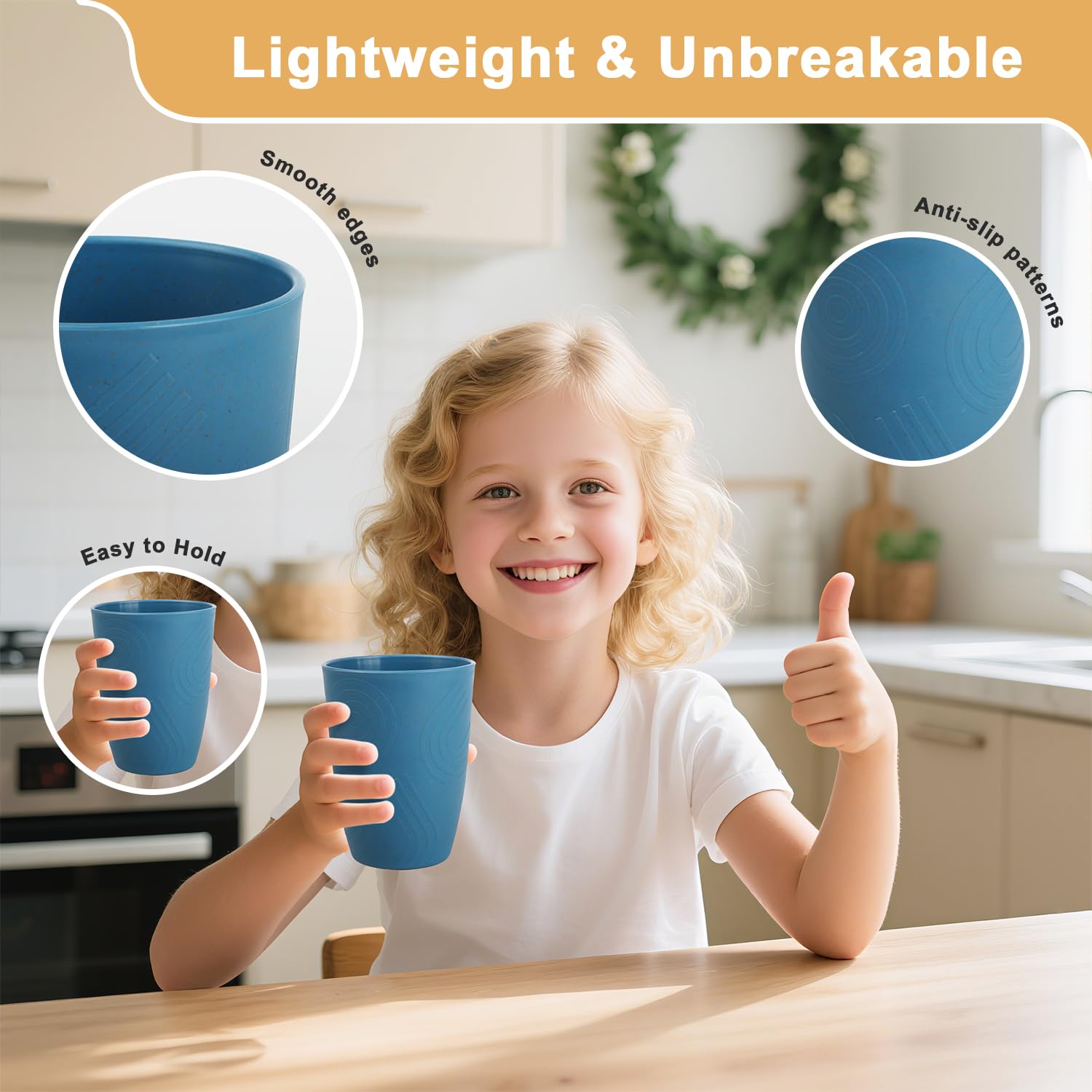 BUSOKIP microwave-safe dishwasher-safe cups for hot and cold drinks.