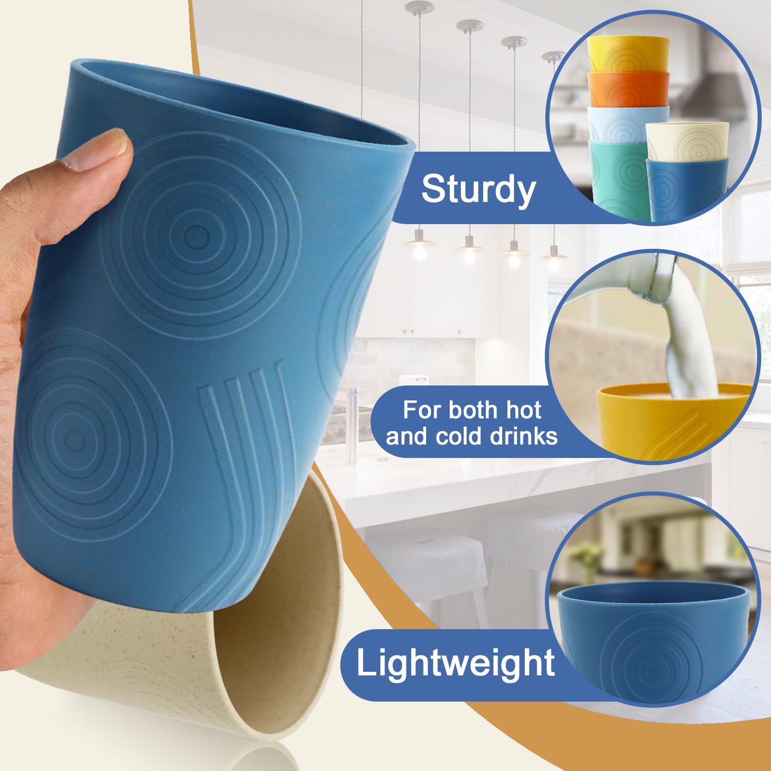 BUSOKIP 16 oz plastic tumblers showcase vibrant colors for outdoor gatherings.