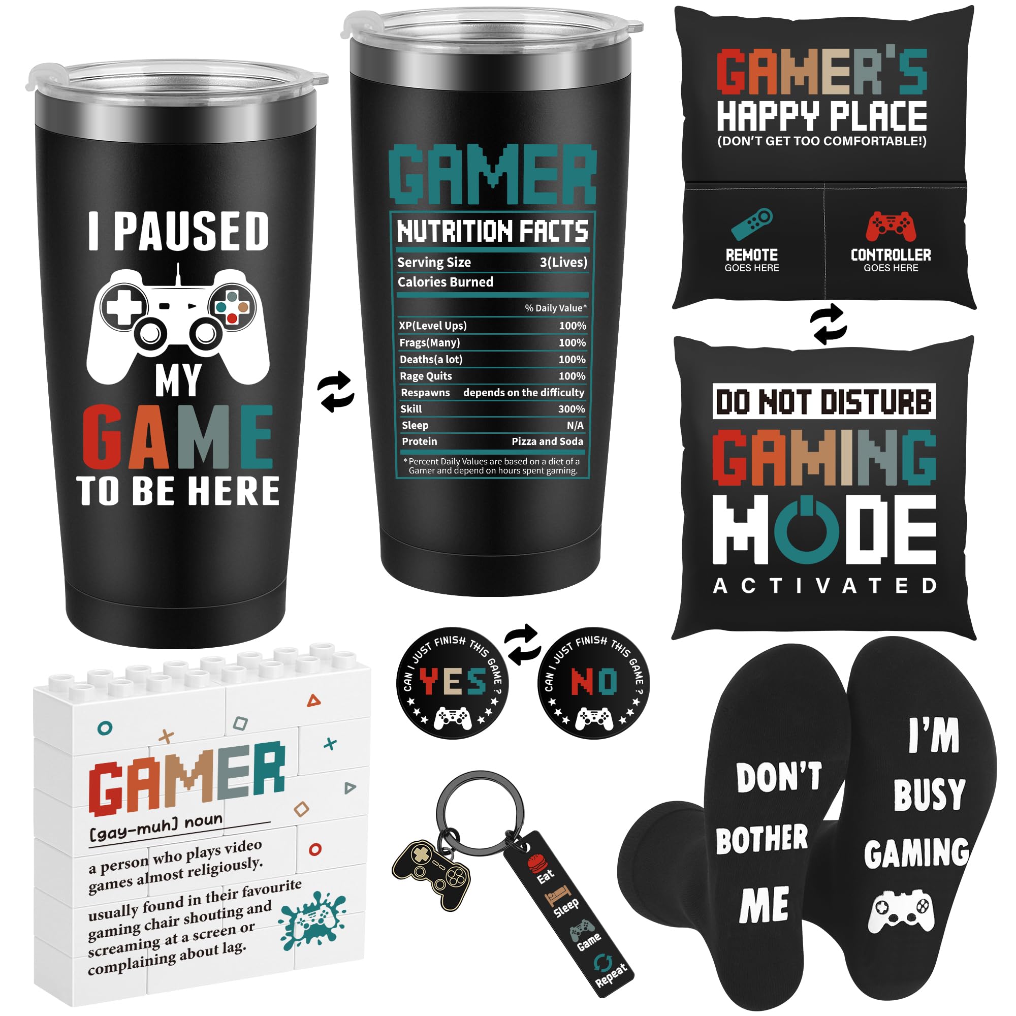Busy Gaming Life gamer tumbler keeps beverages at the right temperature during long play sessions.