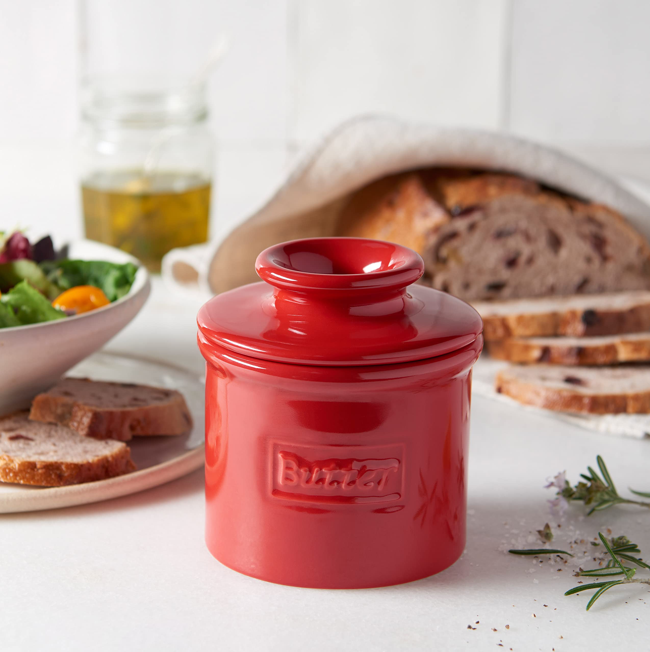 Butter Bell inverted lid close-up showing airtight seal
