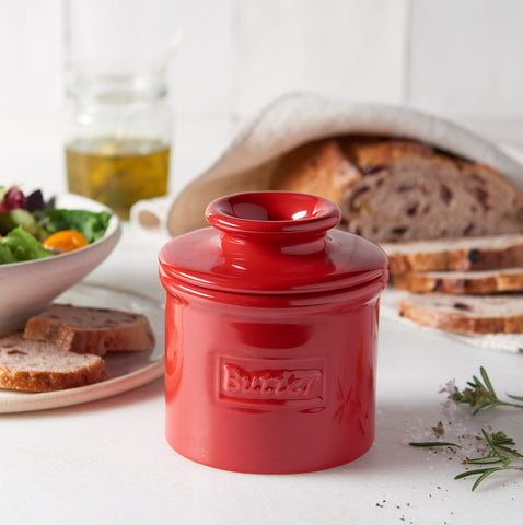 Butter Bell inverted lid close-up showing airtight seal