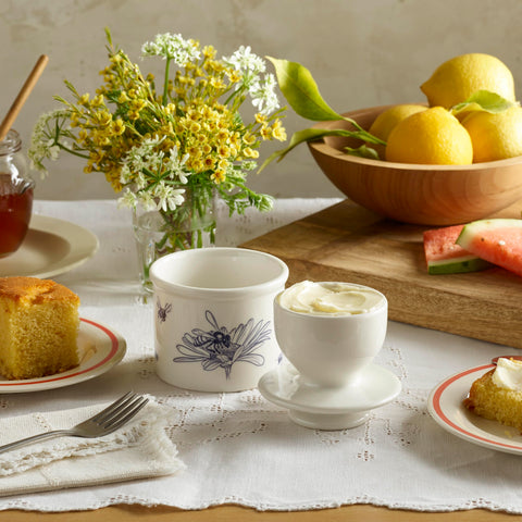 Butter Bell New Bone China ceramic finish highlighting durability and scratch resistance.